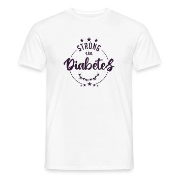 Strong with Diabetes - T-shirt homme - blanc - Devant - AI Model Male 178 dark (178cm)