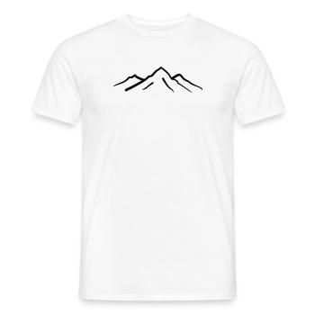 Montagne - Mountain, Mountains - T-shirt homme - blanc - Devant - AI Model Male 178 dark (178cm)