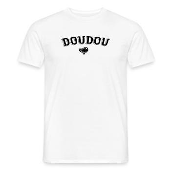 Cadeau Fête des Pères Pour Doudou Humour Doudou - T-shirt homme - blanc - Devant - AI Model Male 178 dark (178cm)