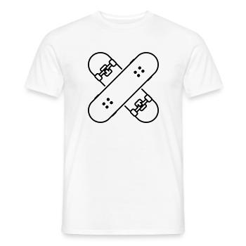 Skate X Skate - Skateboarding - Men's T-Shirt - white - Front - AI Model Male 178 dark (178cm)