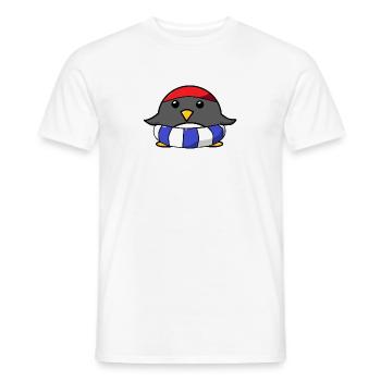 Pinguin Schwimmreifen Badekappe Schwimmen Sport - Männer T-Shirt - Weiß - Vorne - AI Model Male 178 dark (178cm)