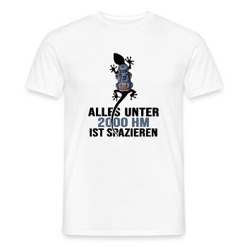 Mountain Hiking Ridge Hike Pathless Alpine High Altitude Tour - Men's T-Shirt - white - Front - AI Model Male 178 dark (178cm)
