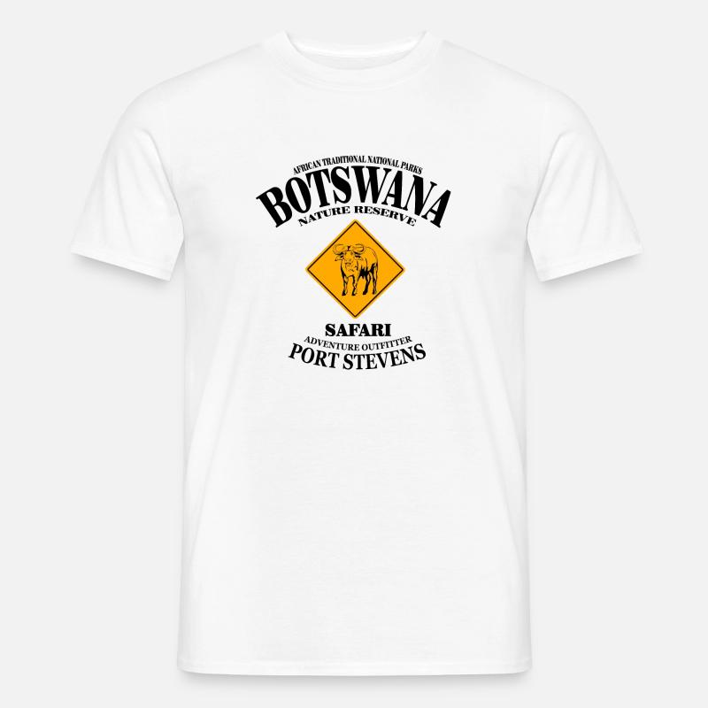 Botswana - Kaffern Büffel - Männer T-Shirt - Weiß