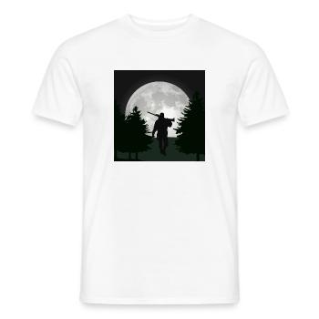 Chasseurs chasse forêt pleine lune nature cadeau - T-shirt homme - blanc - Devant - AI Model Male 178 dark (178cm)