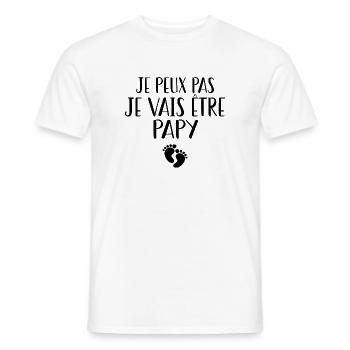 j'peux pas je vais être papy - T-shirt homme - blanc - Devant - AI Model Male 178 dark (178cm)
