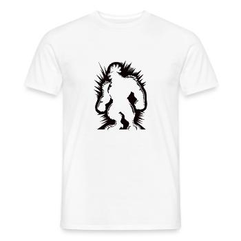 Muscular & Chicken Silhouette Design - Men's T-Shirt - white - Front - AI Model Male 178 dark (178cm)