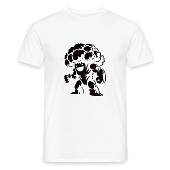 Brocoli Kaiju Design pour les légumes et le monsterfi - T-shirt homme - blanc - Devant - AI Model Male 178 dark (178cm)