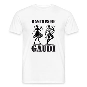 Bavarian Fun - Traditional Costumes Man and Woman - Men's T-Shirt - white - Front - AI Model Male 178 dark (178cm)