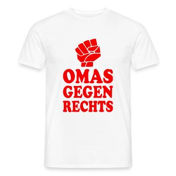 Omas gegen rechts - Männer T-Shirt - Weiß - Vorne - AI Model Male 178 dark (178cm)