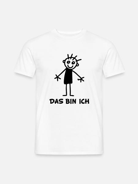 Strichmännchen Ich - Männer T-Shirt - Weiß