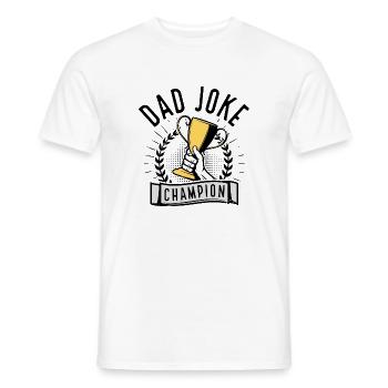 Papa Witz Champion - Männer T-Shirt - Weiß - Vorne - AI Model Male 178 dark (178cm)