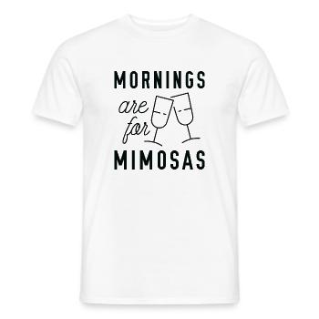 Mornings Are For Mimosas - Men's T-Shirt - white - Front - AI Model Male 178 dark (178cm)