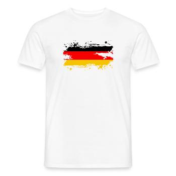 Deutschland Flagge Deutsche Fahne Used Look Heimat - Männer T-Shirt - Weiß - Vorne - AI Model Male 178 dark (178cm)