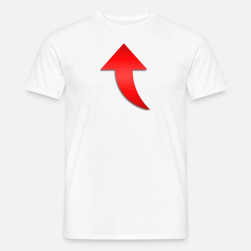 Pfeil rot - Männer T-Shirt - Weiß