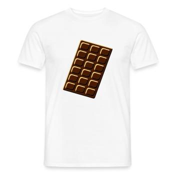 chocolate - T-shirt homme - blanc - Devant - AI Model Male 178 dark (178cm)