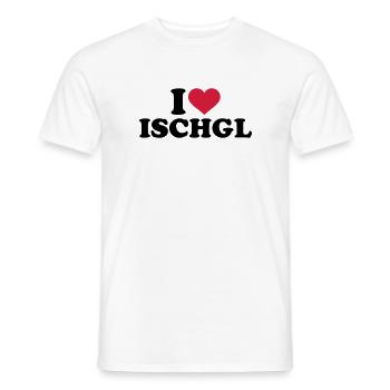 Ischgl - Männer T-Shirt - Weiß - Vorne - AI Model Male 178 dark (178cm)