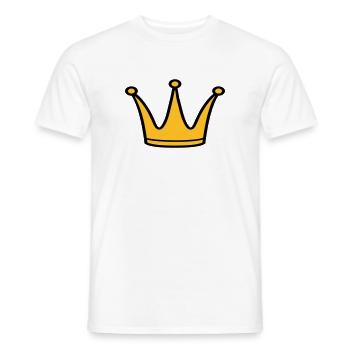 Crown - Men's T-Shirt - white - Front - AI Model Male 178 dark (178cm)