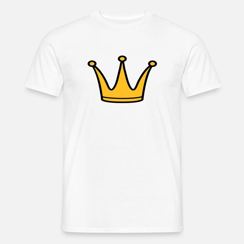 Krone - Männer T-Shirt - Weiß