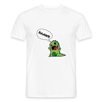 Raawr... Süßer Dino - Männer T-Shirt - Weiß - Vorne - AI Model Male 178 dark (178cm)