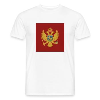 Montenegro Flagge, montenegrinische patriotische Geschenk - Männer T-Shirt - Weiß - Vorne - AI Model Male 178 dark (178cm)