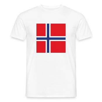 Drapeau de la Norvège - Cadeau norvégien de fierté - T-shirt homme - blanc - Devant - AI Model Male 178 dark (178cm)