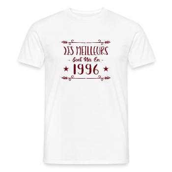 Les meilleurs sont nés en 1996 - T-shirt homme - blanc - Devant - AI Model Male 178 dark (178cm)
