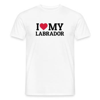 I love my Labrador - Männer T-Shirt - Weiß - Vorne - AI Model Male 178 dark (178cm)
