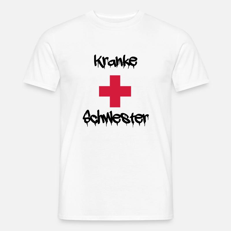 kranke schwester - Männer T-Shirt - Weiß