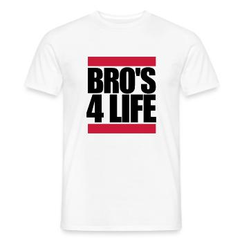 Brothers 4 Life Logo - Men's T-Shirt - white - Front - AI Model Male 178 dark (178cm)