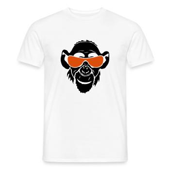 Gorilla-Affenkopf-Lünette - Männer T-Shirt - Weiß - Vorne - AI Model Male 178 dark (178cm)