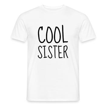 Sister - Friend - Brother - Baby - Birth - Sis - Men's T-Shirt - white - Front - AI Model Male 178 dark (178cm)