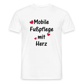 Mobile Fußpflege mit Herz - Männer T-Shirt - Weiß - Vorne - AI Model Male 178 dark (178cm)