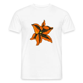 fleur dessin tattoo 1403 A - T-shirt homme - blanc - Devant - AI Model Male 178 dark (178cm)