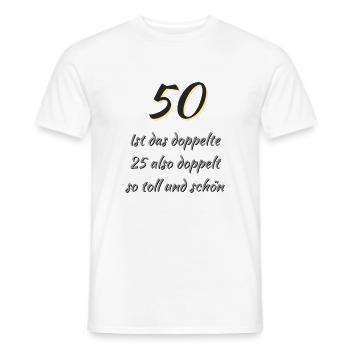 50 Geburtstag Hochzeit Golde Hochzeit - Männer T-Shirt - Weiß - Vorne - AI Model Male 178 dark (178cm)