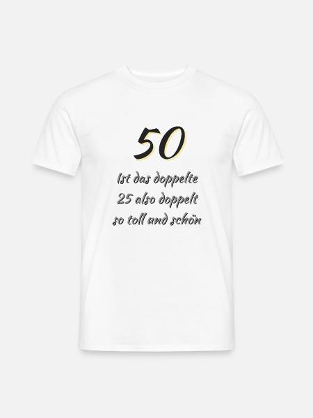 50 Geburtstag Hochzeit Golde Hochzeit - Männer T-Shirt - Weiß