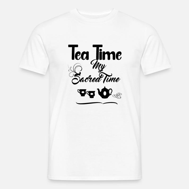 Tea Time - England Design - Männer T-Shirt - Weiß