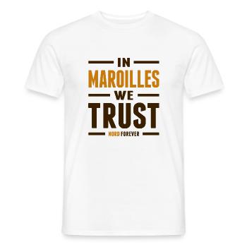 In maroilles we trust - Nord - T-shirt homme - blanc - Devant - AI Model Male 178 dark (178cm)