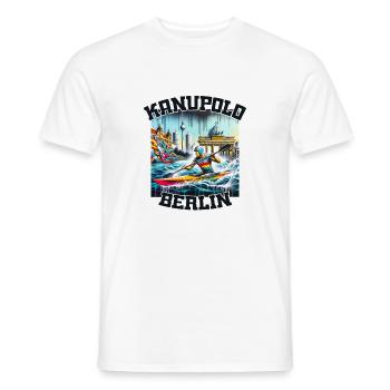 Kanupolo Berlin Graffiti - Männer T-Shirt - Weiß - Vorne - AI Model Male 178 dark (178cm)