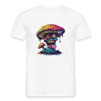 Psychedelic Mushroom Madness - Männer T-Shirt - Weiß - Vorne - AI Model Male 178 dark (178cm)