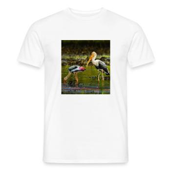 Beautiful birds - Men's T-Shirt - white - Front - AI Model Male 178 dark (178cm)