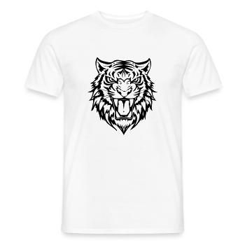 Tiger - Men's T-Shirt - white - Front - AI Model Male 178 dark (178cm)