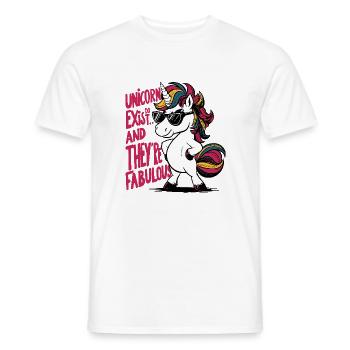 Einhörner faboulos - Männer T-Shirt - Weiß - Vorne - AI Model Male 178 dark (178cm)