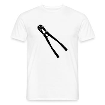 Iron shears 2 C1 - Men's T-Shirt - white - Front - AI Model Male 178 dark (178cm)