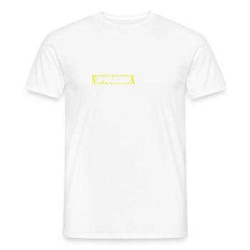 Attention, could suddenly talk about cars - Men's T-Shirt - white - Front - AI Model Male 178 dark (178cm)