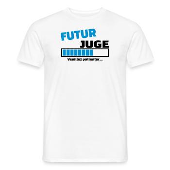 futur juge - T-shirt homme - blanc - Devant - AI Model Male 178 dark (178cm)
