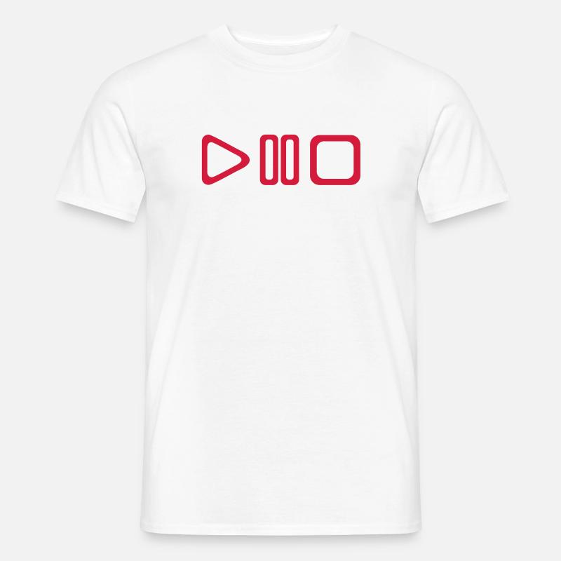 Player Tasten - Männer T-Shirt - Weiß