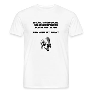 Buddy - Männer T-Shirt - Weiß - Vorne - AI Model Male 178 dark (178cm)