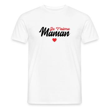 Je t'aime maman ! - T-shirt homme - blanc - Devant - AI Model Male 178 dark (178cm)