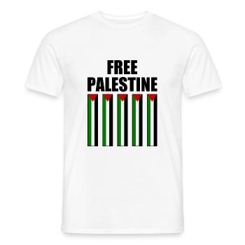 Free palestine - Männer T-Shirt - Weiß - Vorne - AI Model Male 178 dark (178cm)