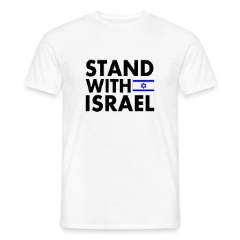 stand with israel - Männer T-Shirt - Weiß - Vorne - AI Model Male 178 dark (178cm)